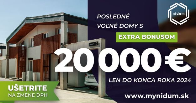 Darujte si nové bývanie – len do konca roka s bonusom 20 000 €